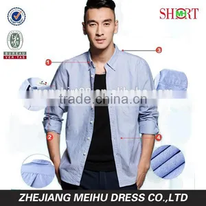 2016 100% Cotton Non Iron Solid Color Men Oxford Casual Shirt thumbnail-1
