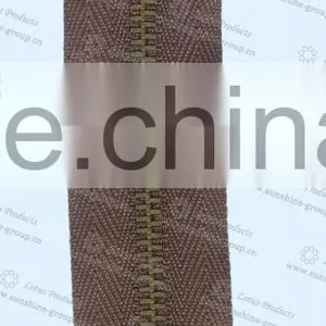 20cm Brown Metal Zipper High Quality Zipper thumbnail-1