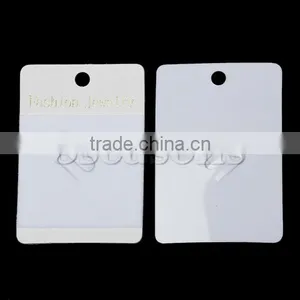 Plastic Jewelry Brooch Display Card Rectangle White 70mm x 49mm,20 PCs thumbnail-1