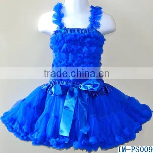 Top Quality Girls Boutique Clothes Baby Blue Tutu Skirts Sets With Chiffon Ruffle Tanks Tops IM-PS009 thumbnail-1