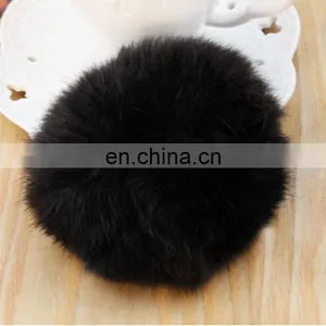High Quality Handmade Girl Fur Hairband Real Rabbit Fur Hair Ring Wholesale thumbnail-3
