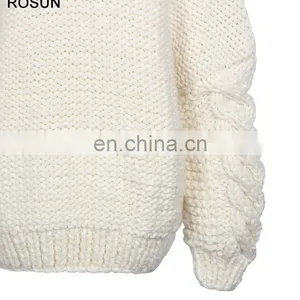 Factory Supplier Heavy Chunky Manhand Thick Warm 100% Wool Sweater thumbnail-5