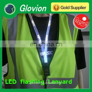 New Design LED Flashing Colorful TPU Carve Lanyards thumbnail-1