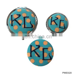 Hot Selling Unique Custom Emboridery Floral Cheap Cosmetic Make Up Pocket Mirror thumbnail-2