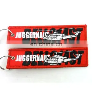 Custom Fabric Material Embroidery Keychain Embroidered Key Tag thumbnail-6