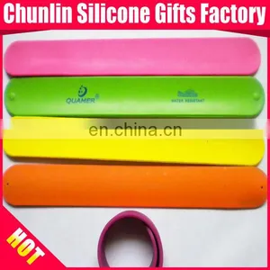Popular Printing Silicone Slap Bracelets thumbnail-1