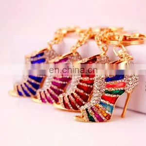 Bag Charms Accessory High Heel Shoe Rhinestone Keychain thumbnail-1