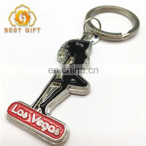 Sex Girl Dancing Customized Printing Black Color Zinc Alloy Metal Keychain thumbnail-1
