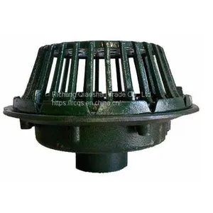Large Sump 15 Inches Cast Iron Roof Drain With 4 Inch No-Hub Outlet for Roof Drainage thumbnail-1