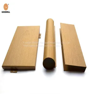 Decorative Linear Pipe U Shaped Suspended Aluminum Metal False Square Tube Baffle Ceiling thumbnail-1
