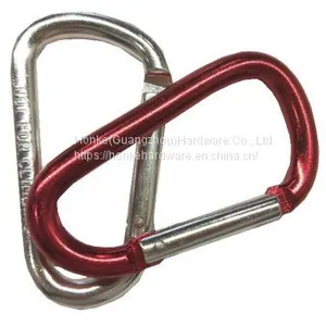 Hot Selling Swivel Spring Snap Hook D Type With Key Ring Colorful Aluminum Snap Hook thumbnail-4