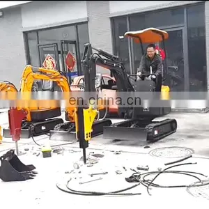 0.8t-3.5t Excavator Drilling Grab Hammer Quick Hitch Crawler Riper Rake Bucket Attachment for Excavator thumbnail-5