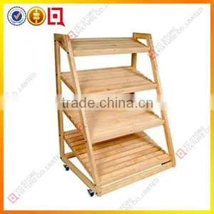 Fashion New Design Four Tier Populared Wood Food Display Rack thumbnail-3