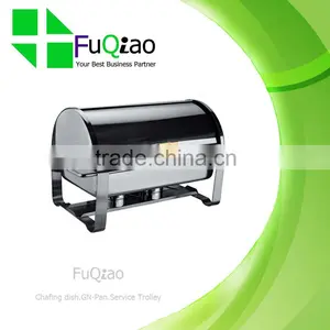 Hot Sale Stainless Steel Gold-plated Roll Top Buffet Chafer for Hotel thumbnail-6