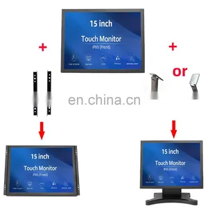 Lcd Monitors Widescreen Desktop Metal Display Open Frame Tft Resistive Touch Screen Monitor thumbnail-2