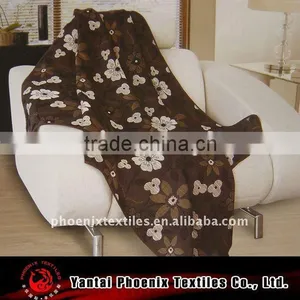 Throw/blanket in Chenille With Floral thumbnail-1