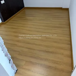 Wood Color Composite Wood Flooring Oak Grain Gray Laminate Floor 1.2 cm Foreign Trade MDF Floor Guangdong Spot Wholesale thumbnail-1