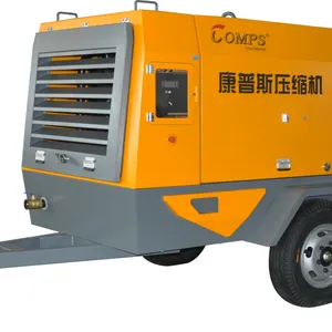 600 Cfm Operating Mode 17m3 12bar or 15m3 18bar Cummins Mining Air Compressor 12 18 Bar 550cfm 600cfm Diesel Engine Screw Air Compressor thumbnail-2