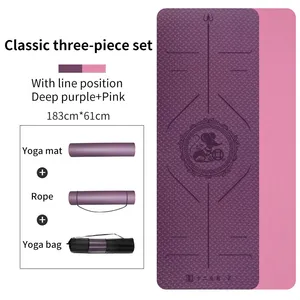 YiShengNuo Classic Three-piece Set Double Layer TPE Yoga Mat Set thumbnail-3