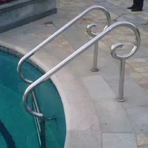Swimming Pool 304/316 Stainless Steel Material Factory 1.0/1.2mm Thicknees Overflow Swimming Pool Ladder thumbnail-2
