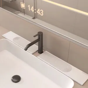 New Engraved Diatomite Stone Faucet Mat Set For Kitchen,Bathroom Sink thumbnail-4