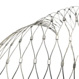 Wire Rope / Ferrule Rope Mesh Stainless Steel Net Stair Railing Mesh Protection Mesh Woven Diamond Plain Weave thumbnail-1