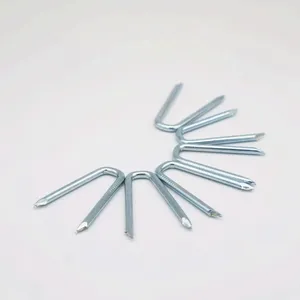 U Fence Staples for Wooden Posts - 1.5 Inch Leg Length, Hot-Dip Galvanized, China Factory thumbnail-3