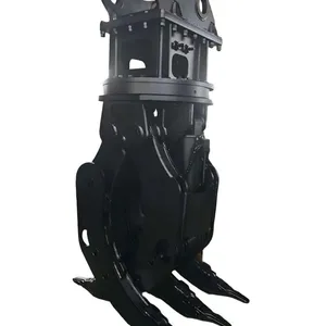 Excavator Mounted Hydraulic Rotatory Stone Grapple Boulder Handling Rotary Grab Attachment thumbnail-2