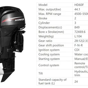 Hidea 60HP High Power 2-Stroke Outboard, Fuel Injection & Electric Start, Reliable for Fishing & Leisure Boats, Global Shipping thumbnail-1