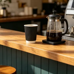 PureWave Food Safe Kraft Ripple Coffee Cups thumbnail-4