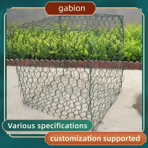 Double Twisted Gabion Basket Anti-breakage Flexible Structure Foundation Subsidence Prevention thumbnail-4