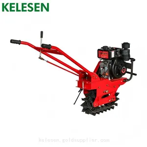 Kelesen Agriculture Hand Garden 7.5hp 180diesel Engine Rear Tine Roller Chain Power Tiller Walking Tractor for Sale Kenya thumbnail-2