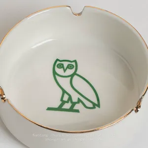 Wholesale Custom Ceramic Ashtray in Different Shapes, Colour and OEM LOGO thumbnail-5