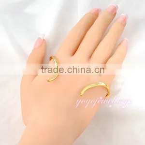 Rose Gold Cheap Cuff New Gold Models Hand Palm Bracelet thumbnail-1