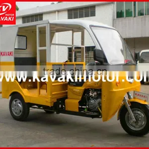 Guangzhou Electric/ Kick Start Three Wheel Passenger Tricycle/ Cart With Hard Covered thumbnail-1