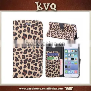 For Iphone5/5s Leopard Grain Leather Wallet Flip Case Cover thumbnail-2