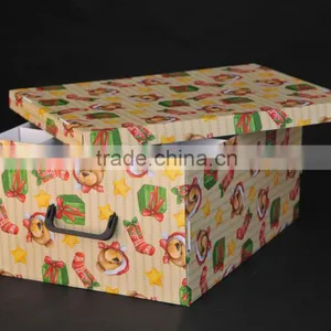 Folding Strong Cardboard Handle Storage Box thumbnail-1