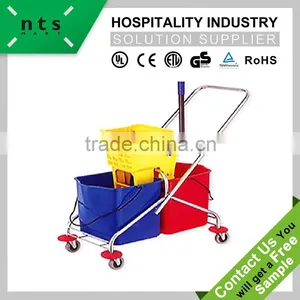 Hotel Floor Bucket Cleaning Trolley thumbnail-1