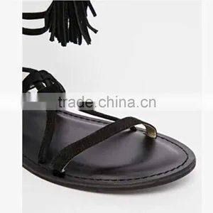Italy Leather Shoes Women Fancy Flat Lady Simlpe Sandal Strap thumbnail-6