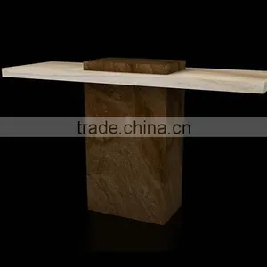 Vintage Country Marble Console Table Living Room Marble Top Console Table thumbnail-1