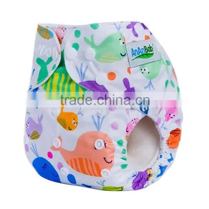 Cuties Cartoon Babies Cloth Diaper / Reusable One Size Printed Cloth Diaper Nappies thumbnail-1