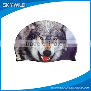 2016 Newest Design Custom Printed Silicone Swim Cap for Long Hair Quality Choice thumbnail-1