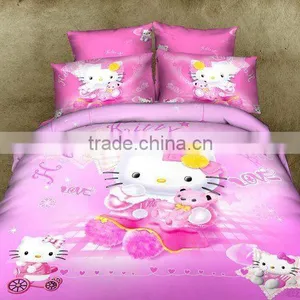 High Quality 100% Cotton Reactive Printed Hello Kitty Bedding Sets for Children thumbnail-4