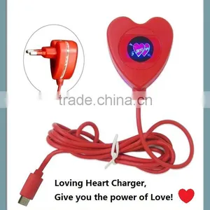Loving Heart Mobile Charger Special for Wholesale Wall Charger Travel Charger 600ma 1A thumbnail-1