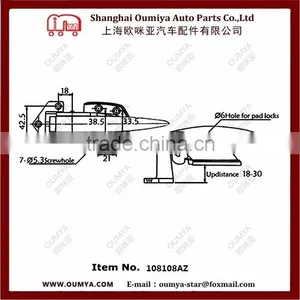 Door Handware Handle, Hook Safety Latch,industrial Refrigerator Door Handle 108108AZ thumbnail-2