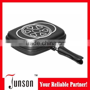 Die Casting Aluminum Double Sided Non-stick Frying Pans/New Design Double Fry Pan thumbnail-1