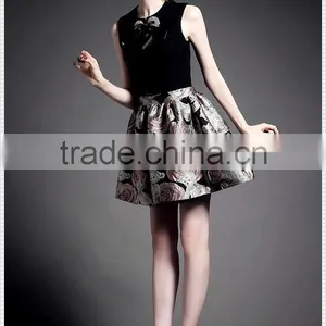 2015 New Floral Printing Tutu A Line Latest Dress Designs thumbnail-5