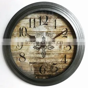Dia 53 cm Rustic Round Metal Wall Clock, thumbnail-1