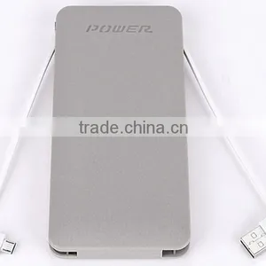 Ultra Slim Built-in Cable Power Bank 10000 Mah thumbnail-1
