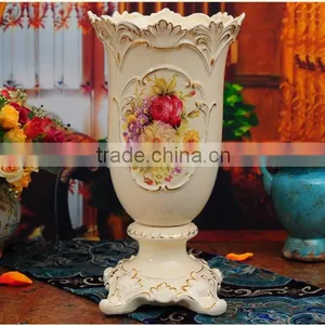 Modern Luxury Gold Chinese Ceramic Vase for European Style Home Decor thumbnail-6